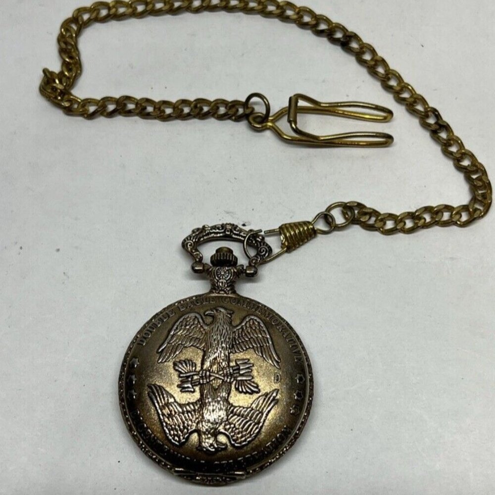 Edison Double Eagle Pocket Watch Commemorative Bicentennial Celebration Japan MV